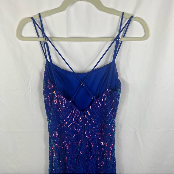Windsor Blue and Pink Sequin Gown - Picture 7 of 9